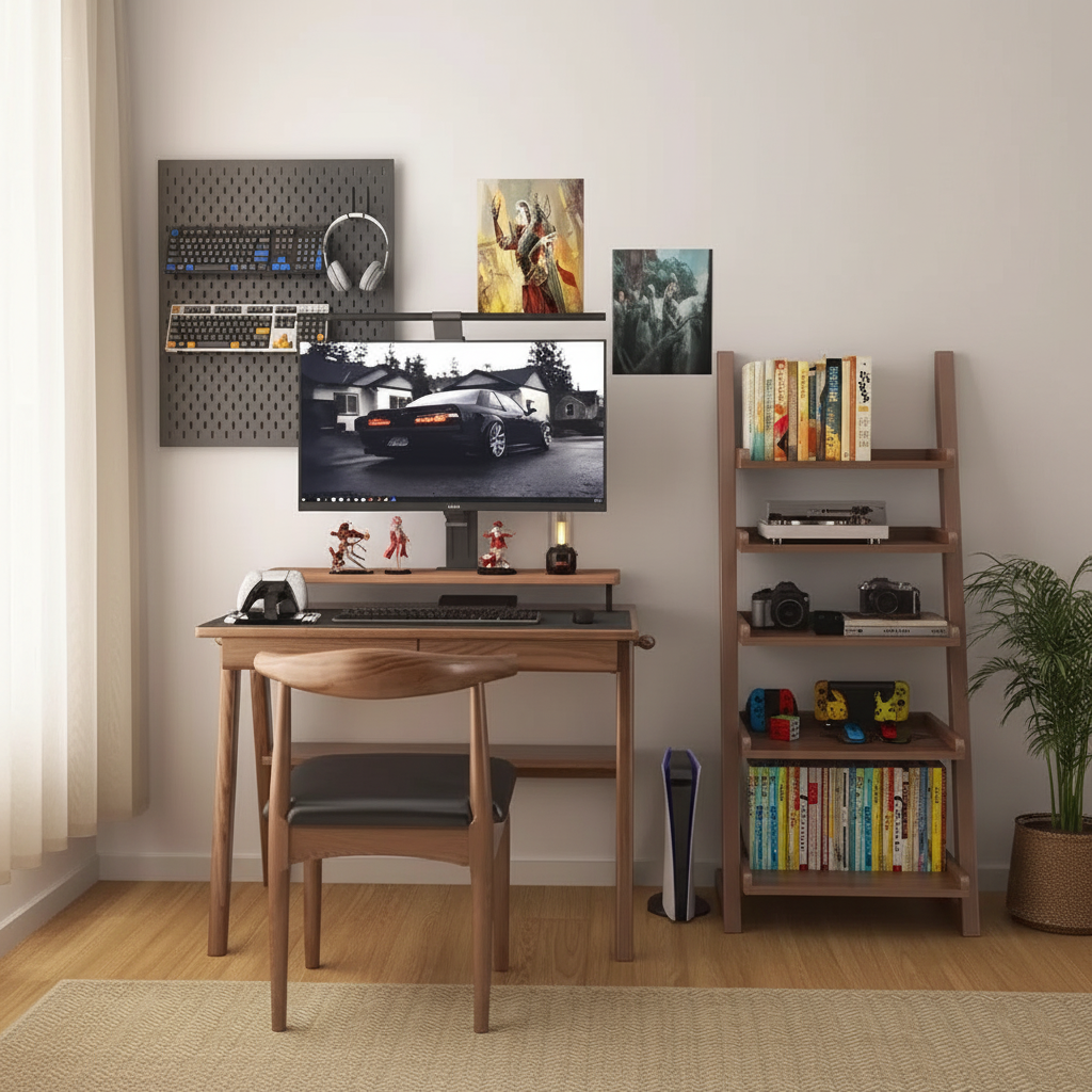 Where Books Meet Beauty — Minimalist Open Bookshelf &amp; Display Cabinet