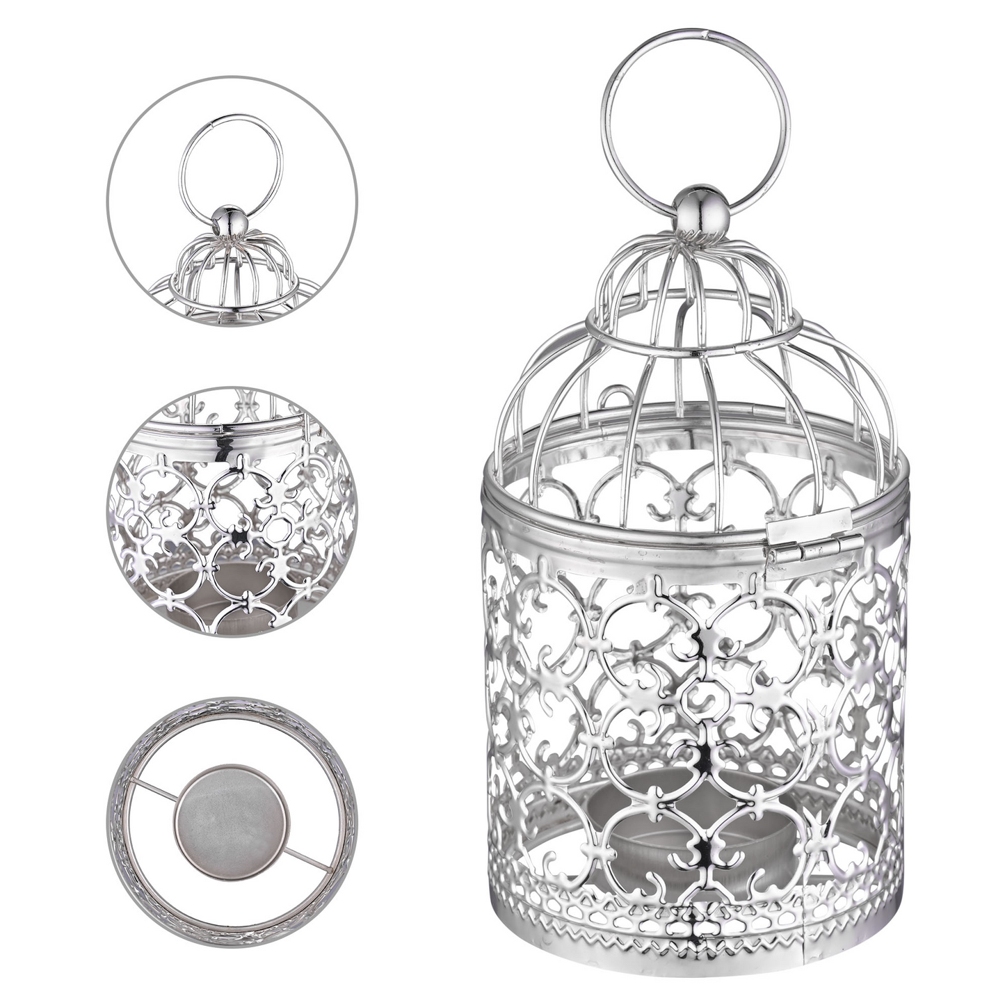 Birdcage candle lantern lifestyle - vintage rustic home and patio decor