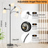 Black Floor Lamp with Adjustable Gooseneck, LED Bulb & Illuminated Shade Jonine&