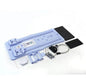Blue Pilates sliding board kit with pads handles cables grips and resistance rope