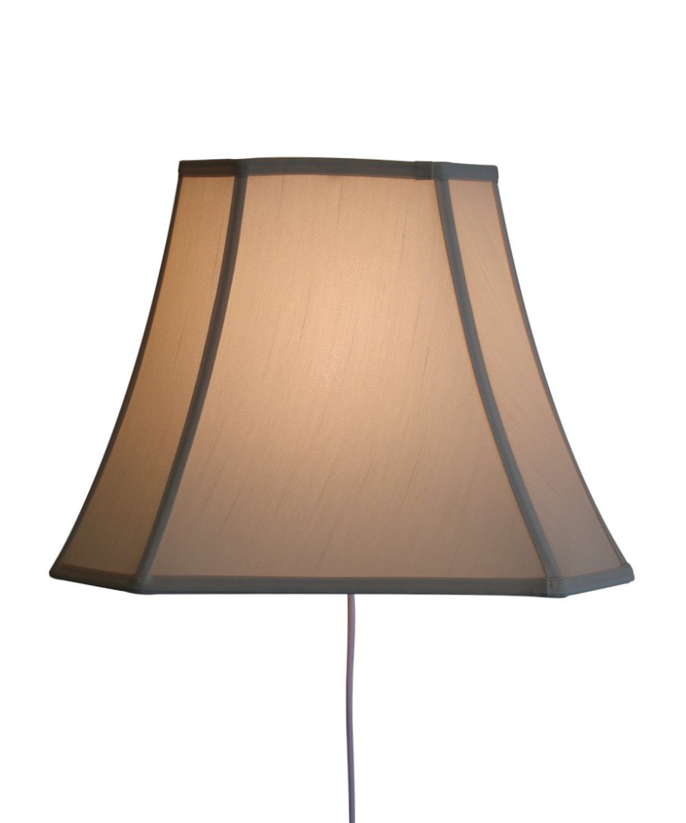16W floating shade wall light side view - transitional bedroom lighting