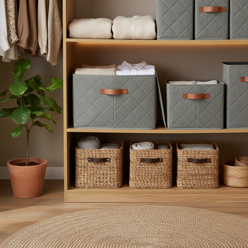 Fabric Wardrobe Storage Box