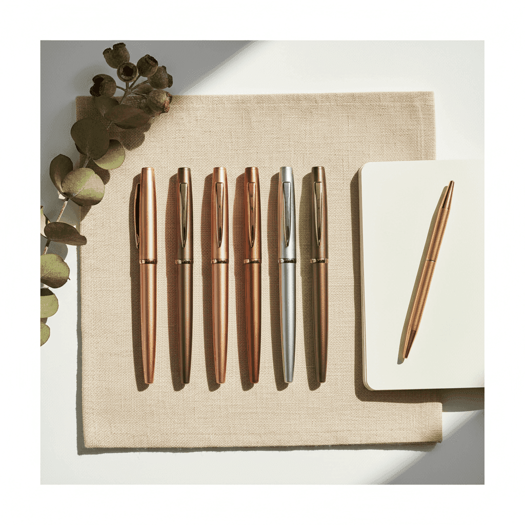 Flat lay — Custom Engraved Pens