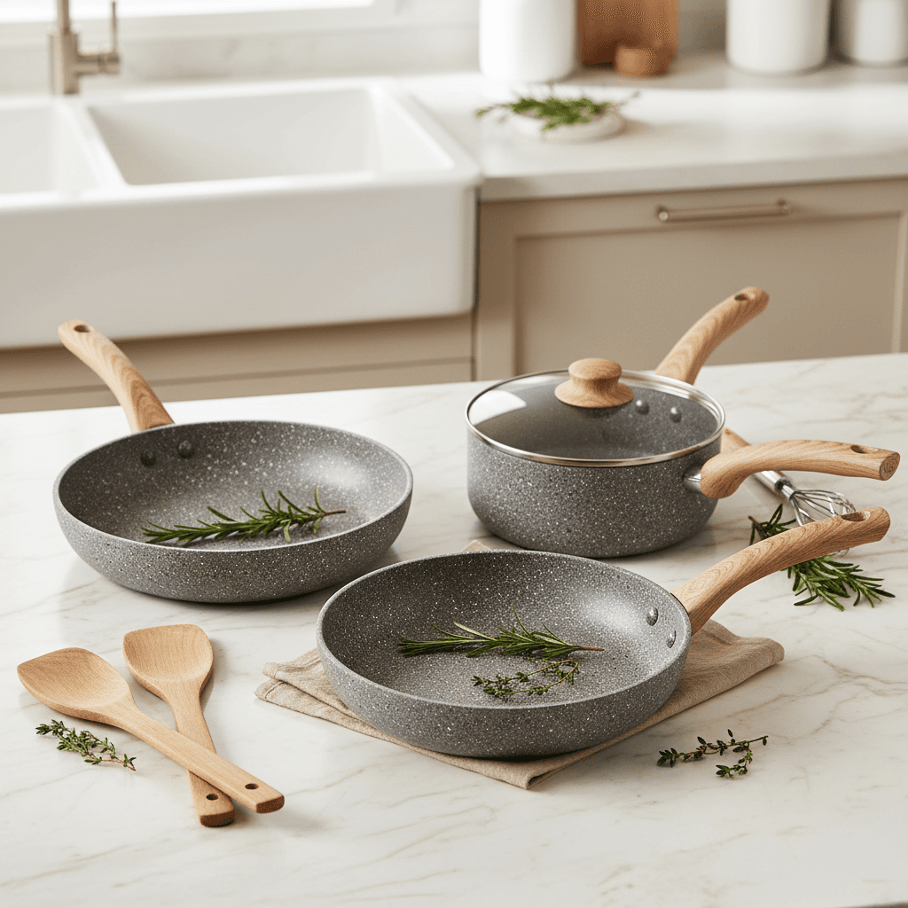 Granite Induction Cookware Set — 17-Piece Non-Stick Kitchen Set
