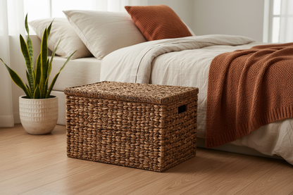 Hyacinth Rectangular Basket - Lifestyle