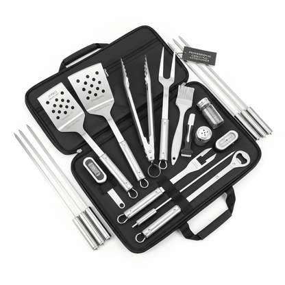 BBQ Grill Tool Set – 29-Piece Stainless Steel Kit with Storage Bag