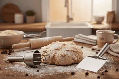 Dough Blender &amp; Pastry Cutter Set – Stainless Steel with Bench Scraper