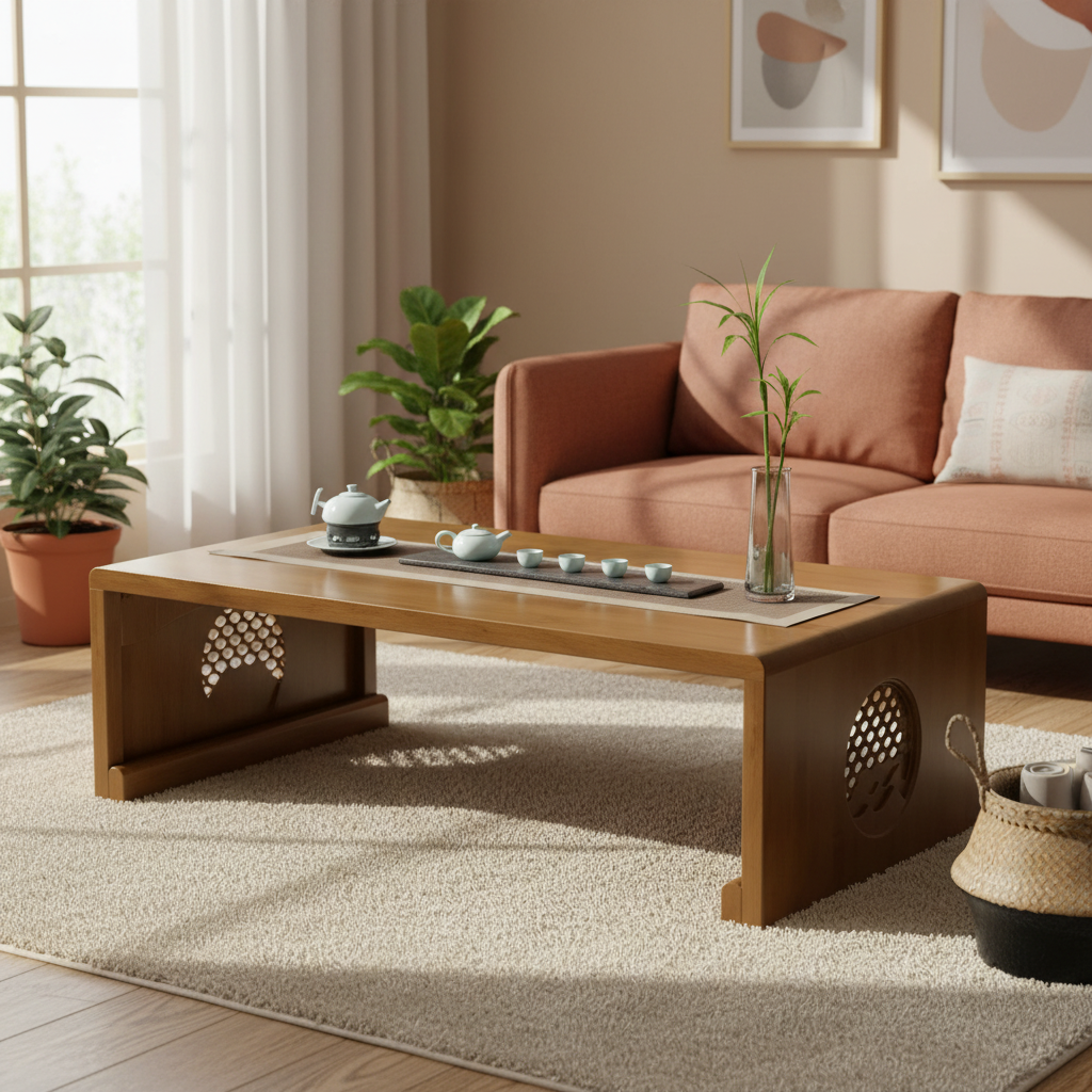 Sit Lower, Live Slower — The Floor-Level Sanctuary Japandi Low Tatami Coffee Table
