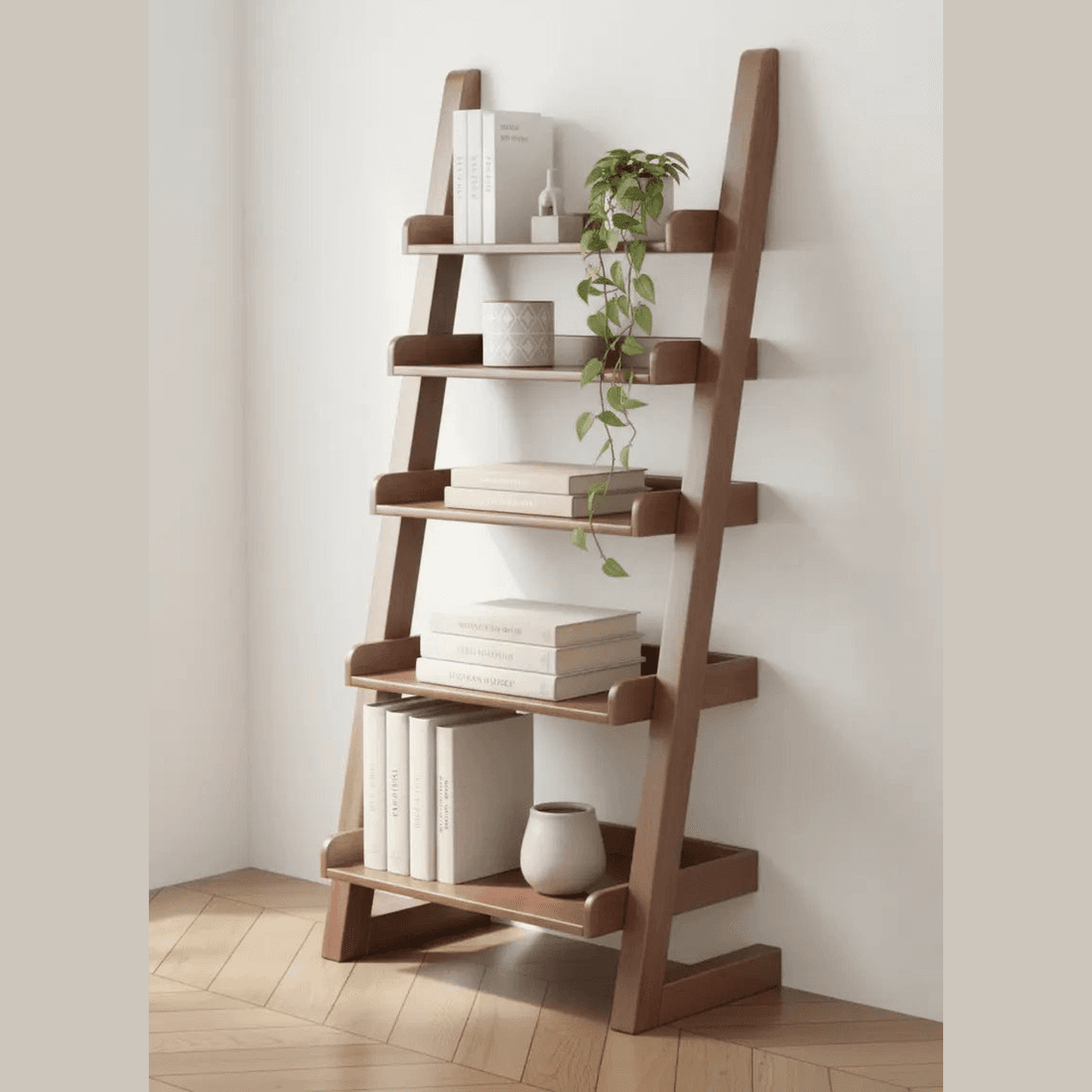Ladder shelf bedroom