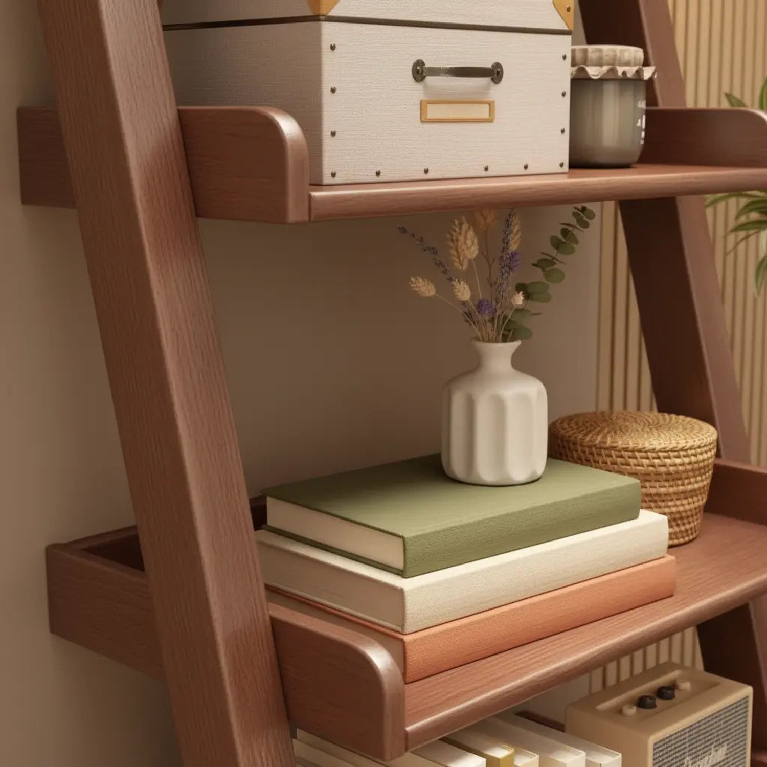Ladder shelf detail