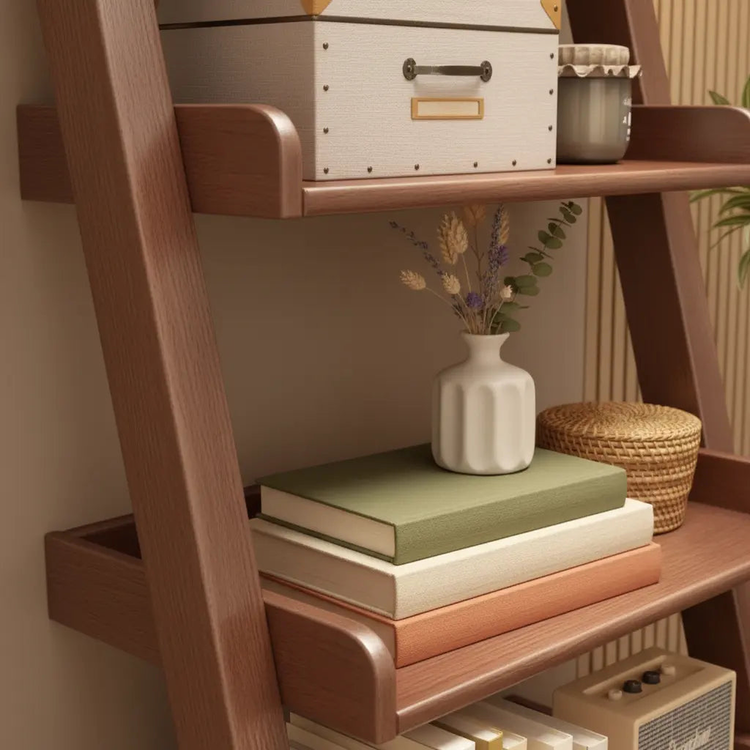 Ladder shelf detail