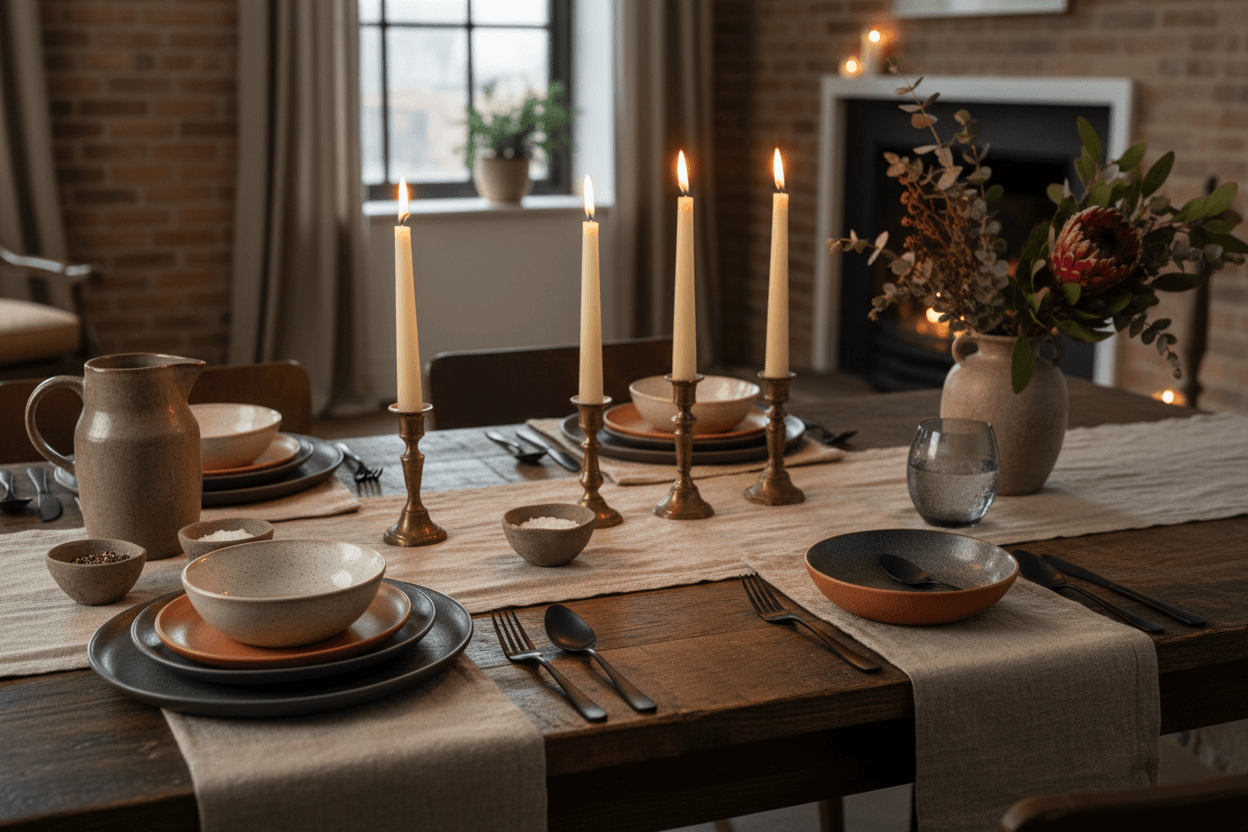 Matte Black Flatware Set – 20-Piece Stainless Steel, Service for 4
