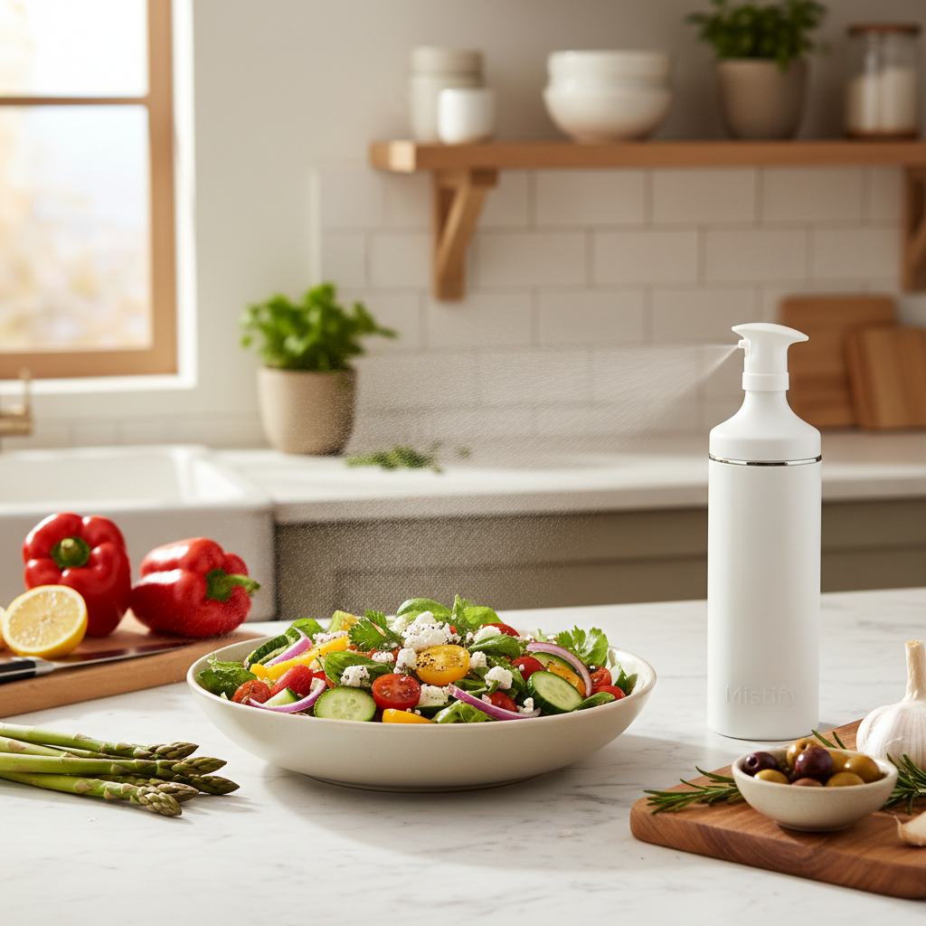 Mistify Olive Oil Spray Bottle – Salad Styling
