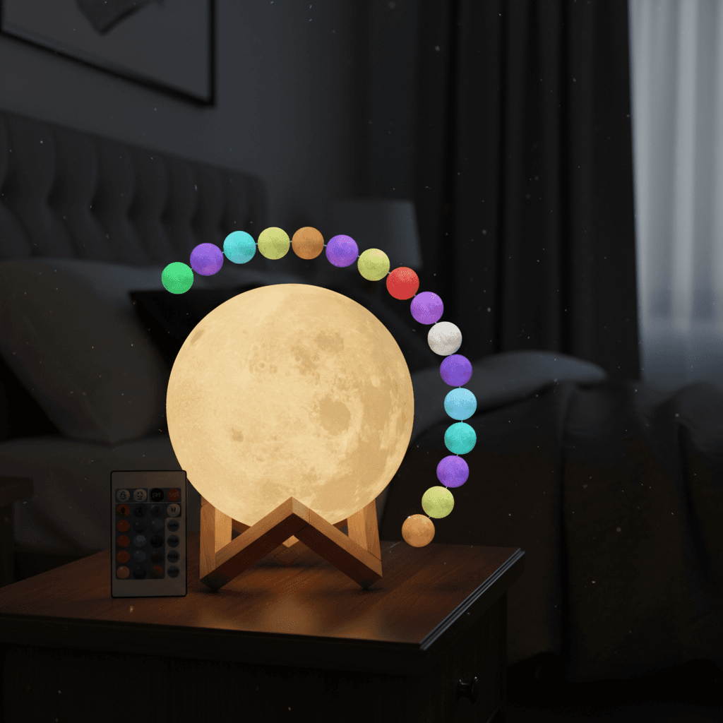 Glowing Moon Lamp with stand