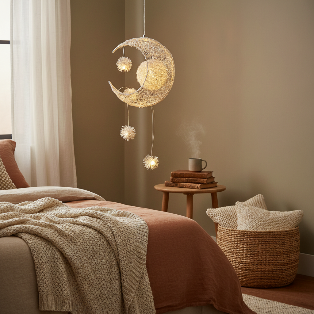 Moon Star Shape Pendant Light for Home Decoration