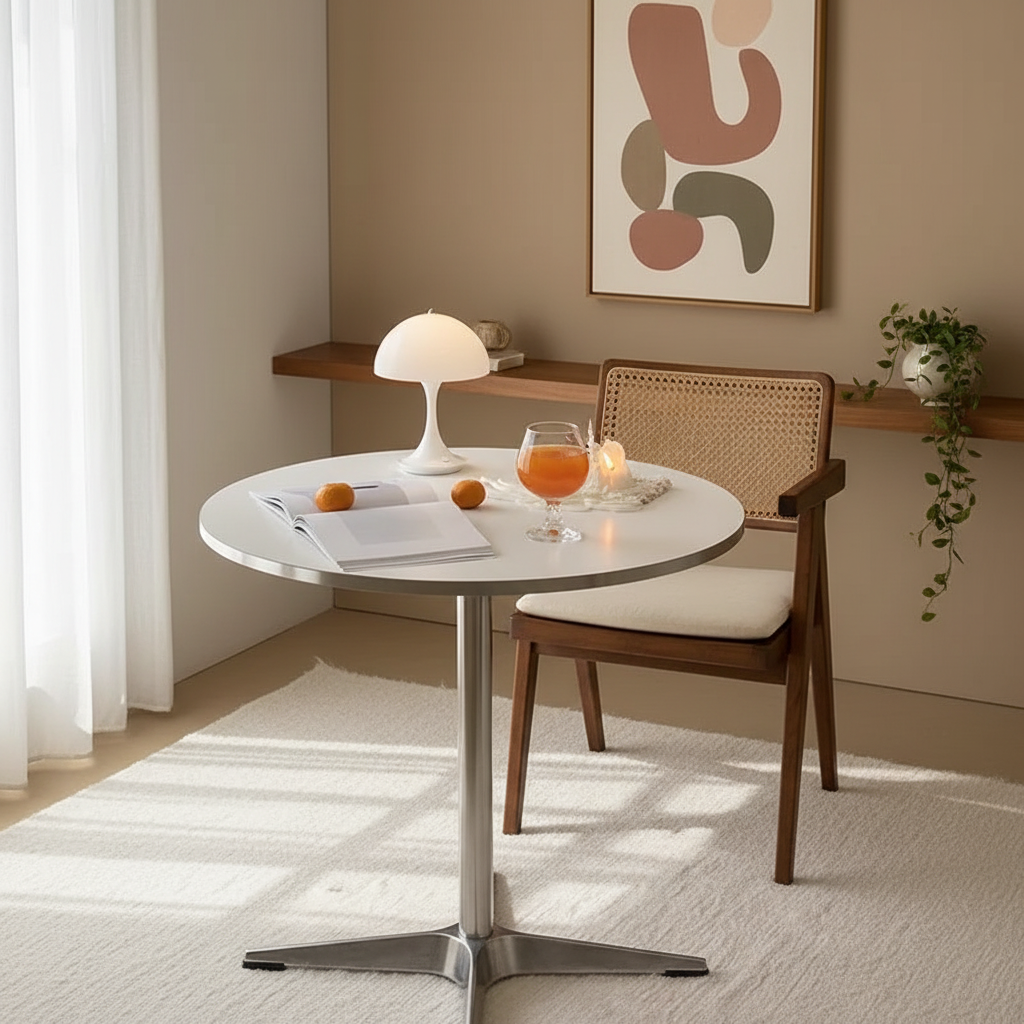 Sit in Style — Luxury Small Round Dining Table with Gold Metal Legs