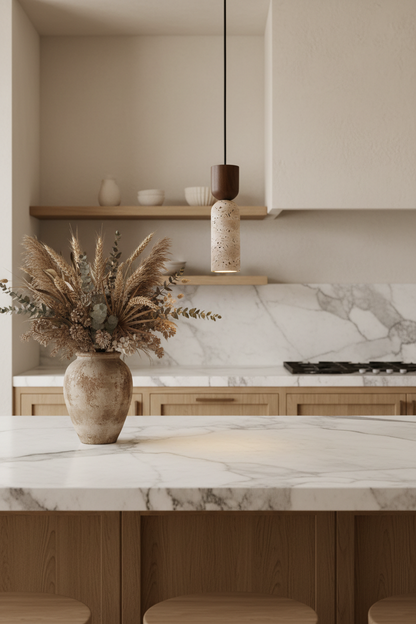 Stone Cord Pendant Kitchen