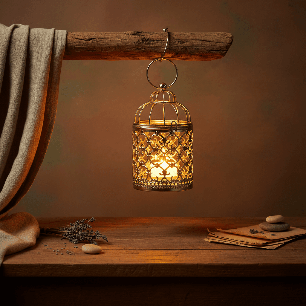 Candlelight in a Cage — Vintage Hanging Tealight Lantern