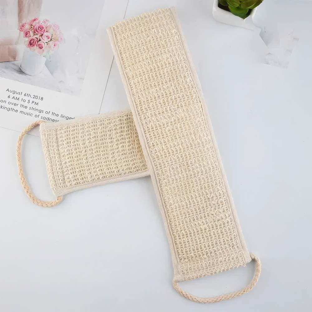 The Deep Clean — Sisal Back Scrubber Belt for Shower Exfoliation