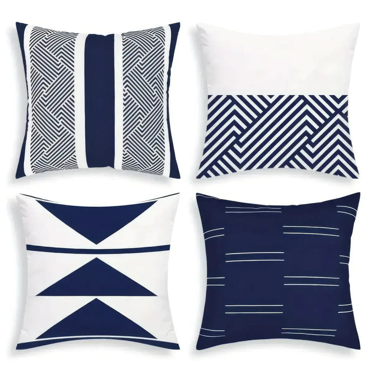 Geometric Pattern Throw Pillow Cover — Printed Cushion Cover for Sofa & Bedroom Jonine’s Corner