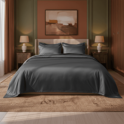 The Bedroom Retreat Edit — Weighted Throw, Silk Sheets &amp; Alabaster Sconce