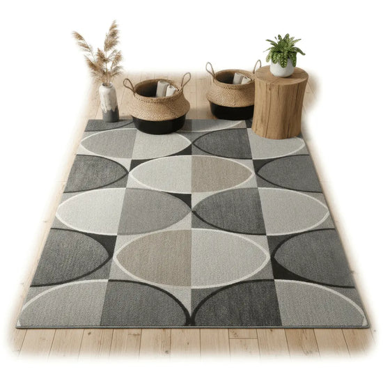 Contemporary Abstract Circles Area Rug Jonine’s Corner