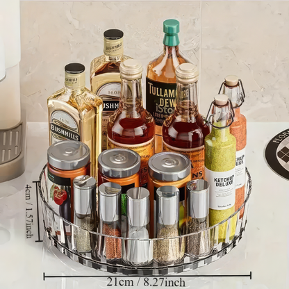 SpinMaster™ Rotating Spice Rack – 18-Piece Countertop Carousel with Spinning Jars