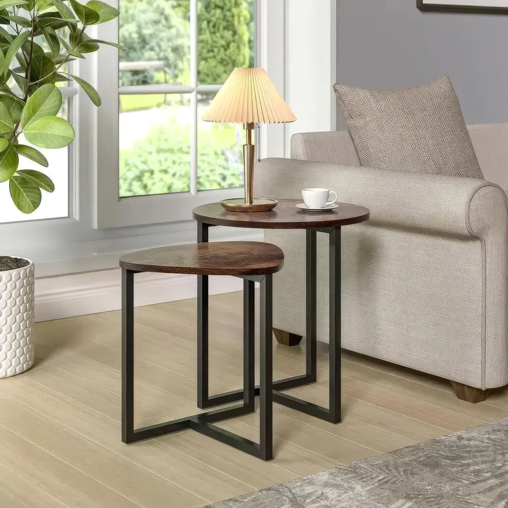 The Cozy Living Room Edit — Weighted Throw, Nesting Tables, Wood Knot Decor &amp; Cozy Corner Bundle