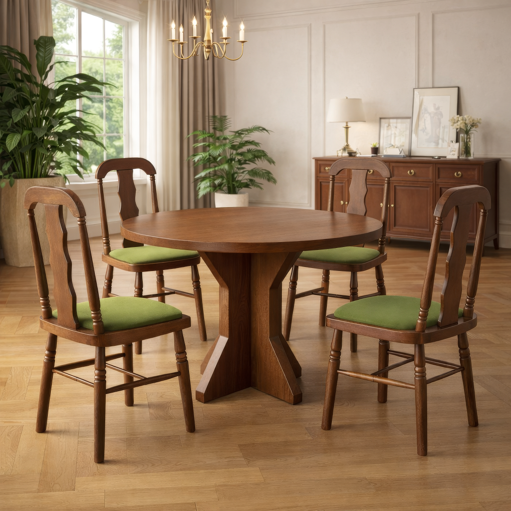 The Gather &amp; Dine Edit — Round Dining Set, Flatware, Table Runner &amp; Utensils