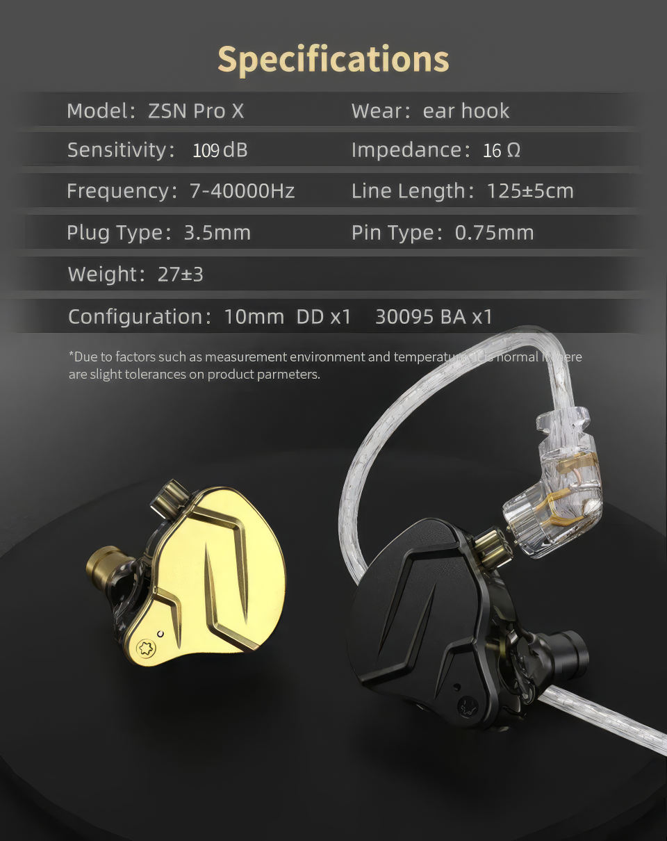 Wired Earphones for Focus &amp; Deep Listening — KZ ZSN Pro X