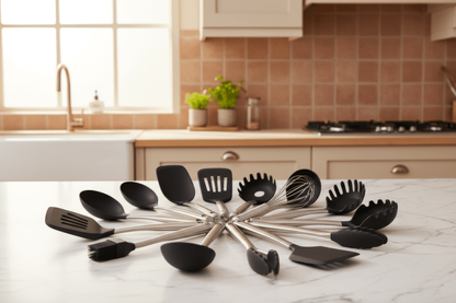 The Gather &amp; Dine Edit — Round Dining Set, Flatware, Table Runner &amp; Utensils