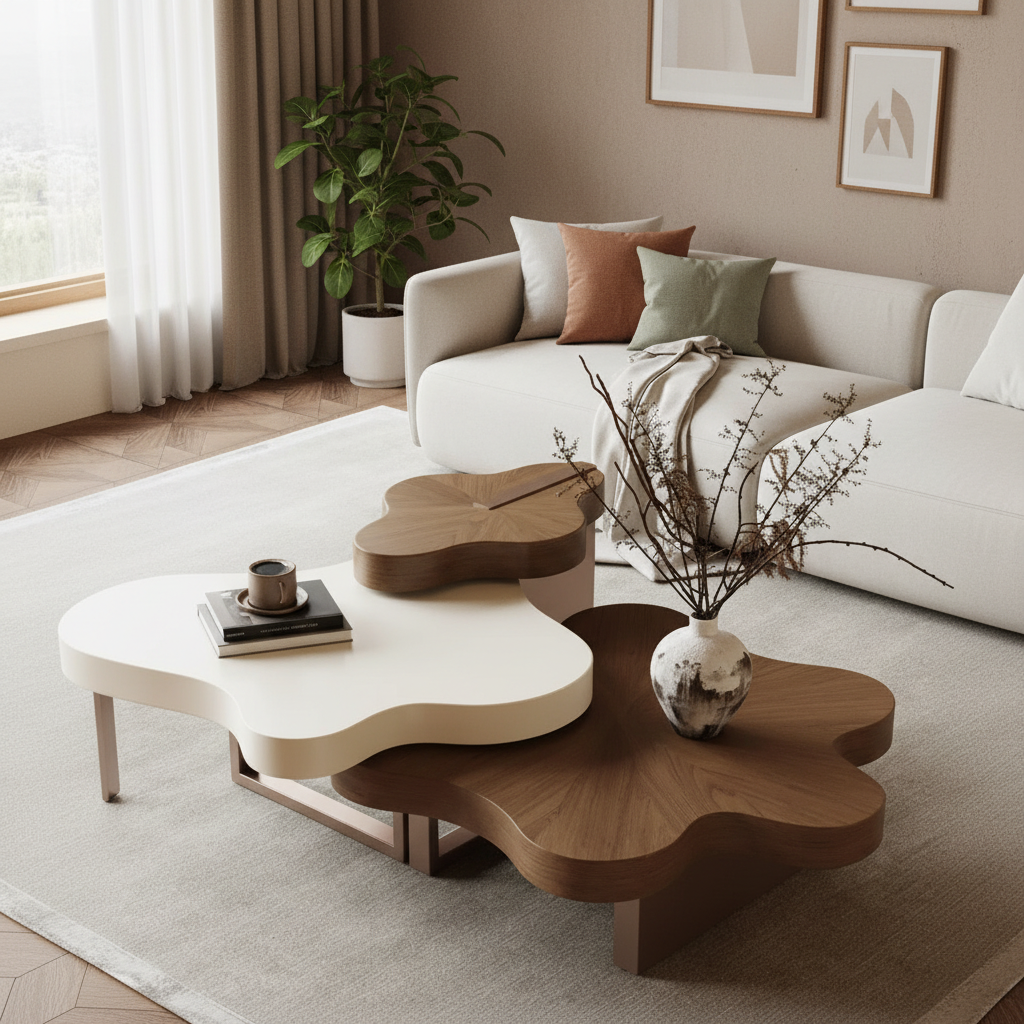 Vintage Ornate Coffee Table — Elegant Artistic Statement Piece for Living Room