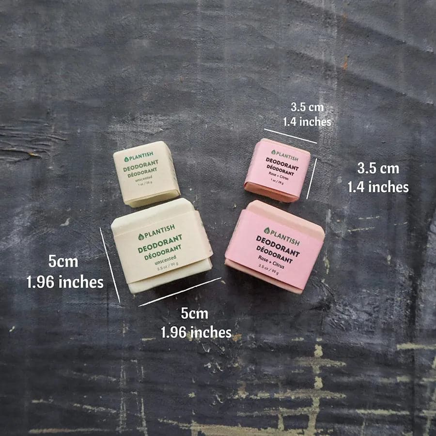 Unscented Zero Waste Deodorant Bar by Plantish